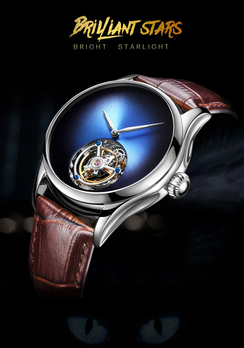 Копейка Tourbillon мужские часы Топ бренд оригинальные настоящие Tourbillon мужские водонепроницаемые механические наручные часы