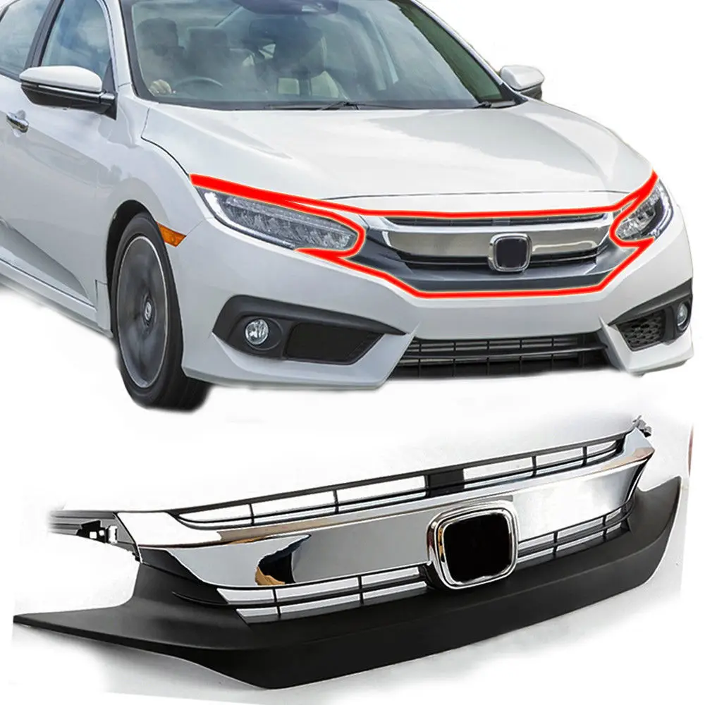 4pcs Car Chrome Body Door Side Molding Cover Trims For Ford Edge 2015 - 2018 | Автомобили и мотоциклы