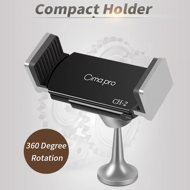 

CimaPro CH-2 Mini Universal Car Phone Holder in Car for Phone 360 Rotation Car Holder for IOS or Android