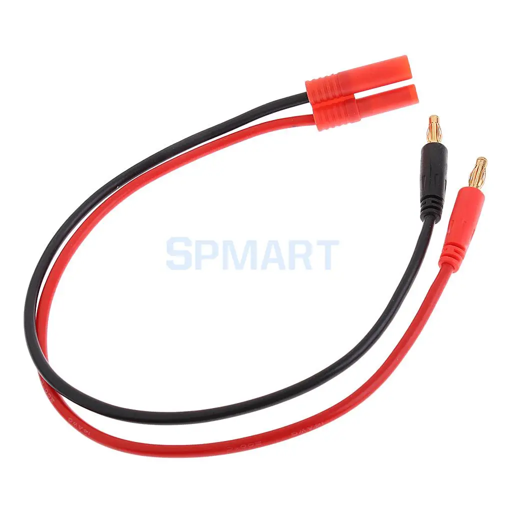 4.0 HXT Banana Charging Connector to 4mm Banana Plug Cable Adapter Lipo Battery 14AWG Lead 300mm