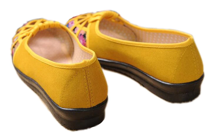 La Espadrilles Mocassins kafeise 2017 Toile Nouvelle Taille Plus huangse 35 meihongse 41 Respirant Hongse Chaussures Marque Évider Appartements Femmes G11 Été lvse lanse Huanqiu FEaCa