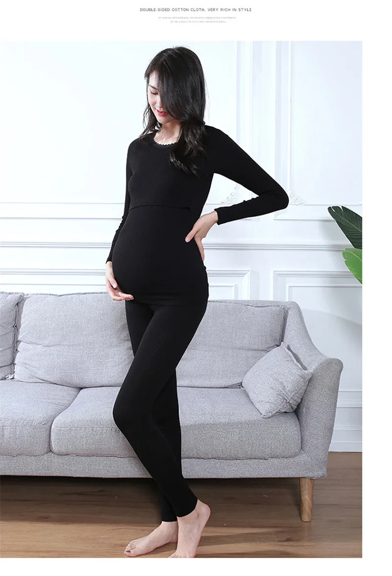 Ночная сорочка для беременных с длинными рукавами для кормящих мам, домашняя одежда для женщин, Пижамный костюм для кормления грудью
