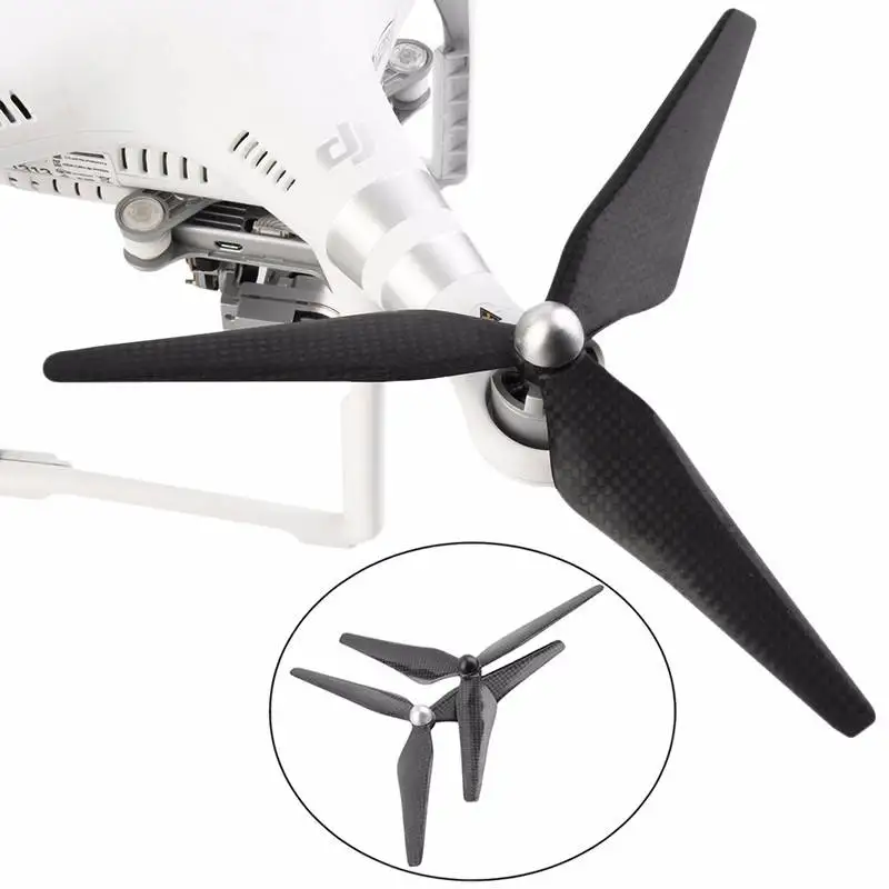 DJI Phantom 2/Phantom 3 Радиоуправляемый Дрон гоночный Квадрокоптер FPV 1 пара 9450 углеродное волокно самоблокирующийся 3 детали-лопасти пропеллер