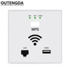 300 Мбит/с в стене AP WiFi точка доступа Беспроводная розетка для отеля Wi-Fi проект поддержка AC управление и RJ45 USB WPS шифрование ► Фото 2/6