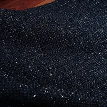 Темно-синий с блестящей линией тканый твид цена за 1 метр