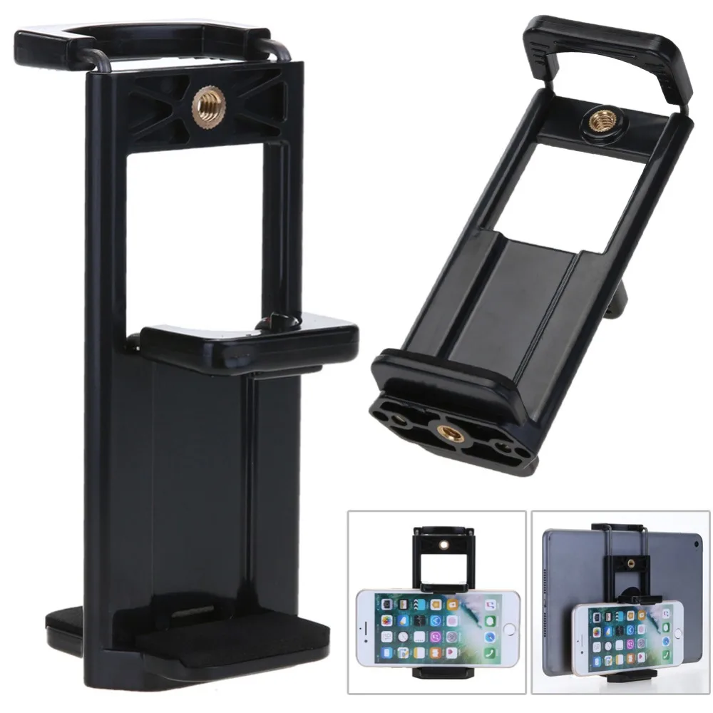 

Phone Clip Bracket Holder For ipad Pad Mobile Phone Selfie Double Clip Bracket Holder Tripod Monopod Stand Mount Adapter