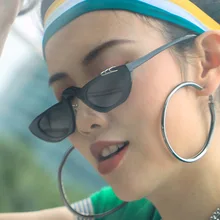 Сексуальные кошачий глаз женские очки от солнца известный бренд класса люкс новые дизайнерские трендовые солнцезащитные очки маленькие белые черные очки UV400