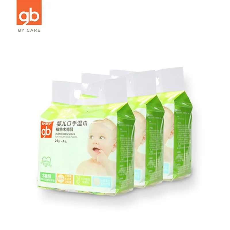 

Goodaby 300PCS Baby Newborn Wet Wipes Special for Hand & Mouth Plant Edible Xylitol Honeycomb Mesh Ultra Pure Water Wet Wipes