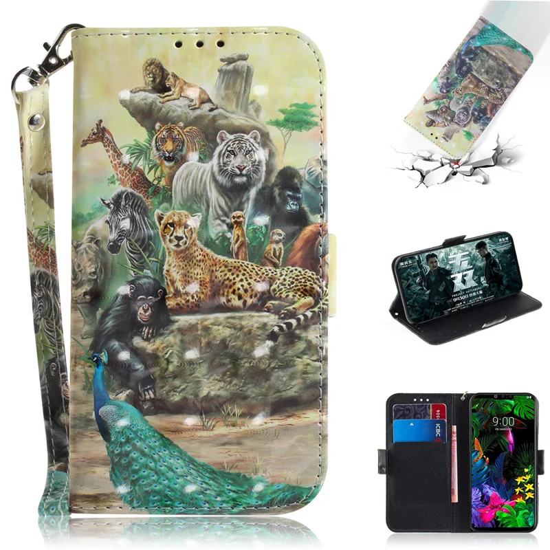 

2019 Hot TPU Leather Case For LG V40 G8 G8S THINQ Case 3D Flip Mobile Phone Bag For LG Stylo 4 5 K50 Q60 Q8 2018 Wallet Cover