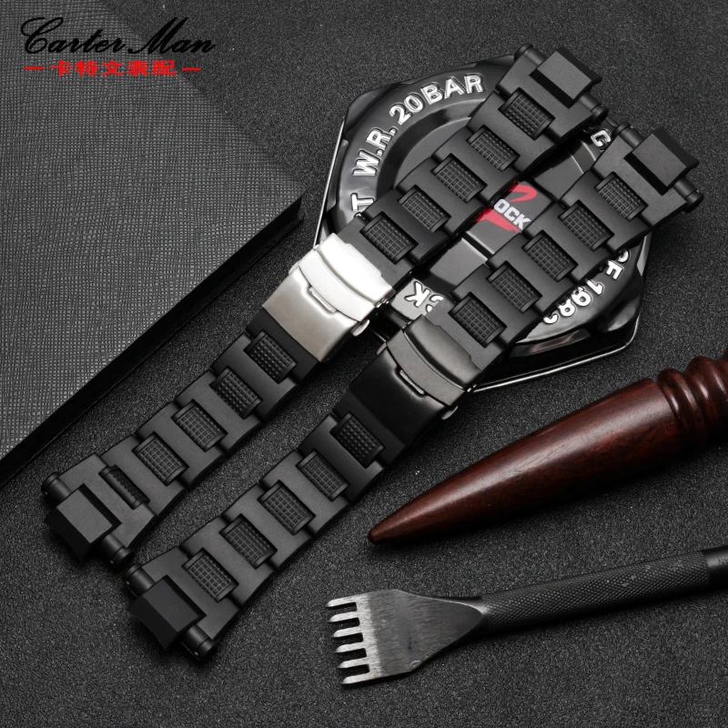 Высококачественные Ремешки для наручных часов для Gshock GW-A1100FC GW-A1000 пластмассы ремень для мужских часов браслет