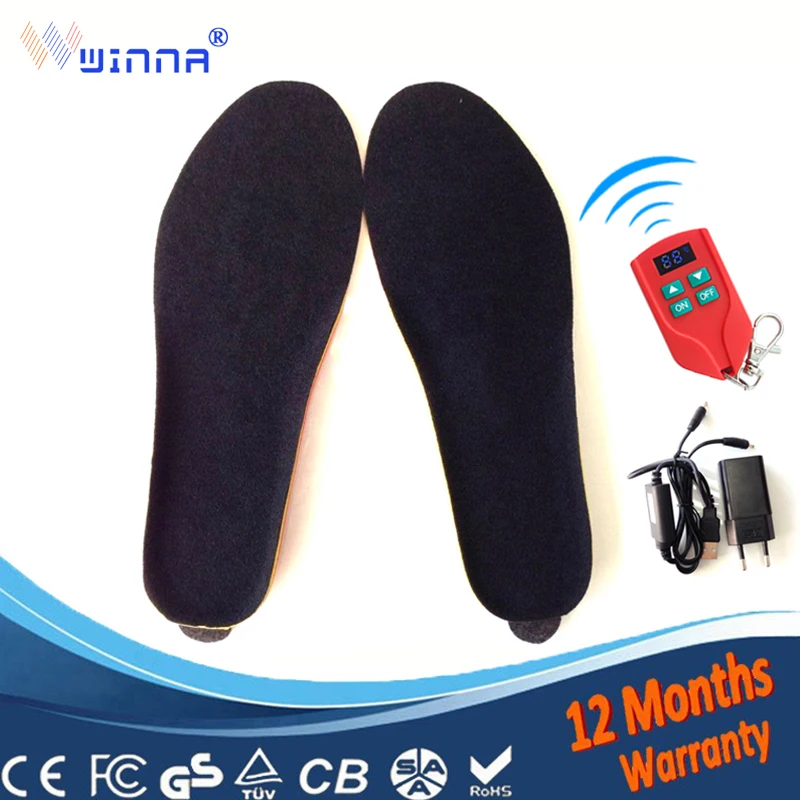 NEW Electric Heated Insole Winter Shoes Boots Pad With Remote Control black RED Foam Material EUR Size 35-46#2000MAH NEW Electric Heated Insole Winter Shoes Boots Pad With Remote Control black RED Foam Material EUR Size 35-46#2000MAH