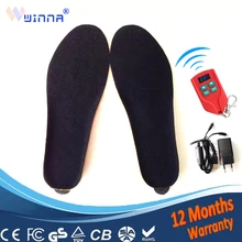 NEW Electric Heated Insole Winter Shoes Boots Pad With Remote Control black RED Foam Material EUR Size 35-46#2000MAH