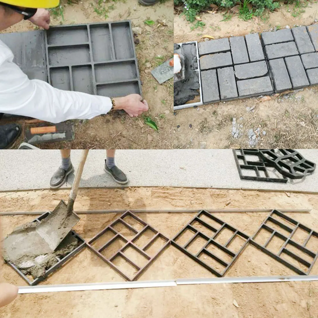 

Garden plastic paving floor tiles cement mould plastic pavement mould garden decoration concrete mould garden paving mould