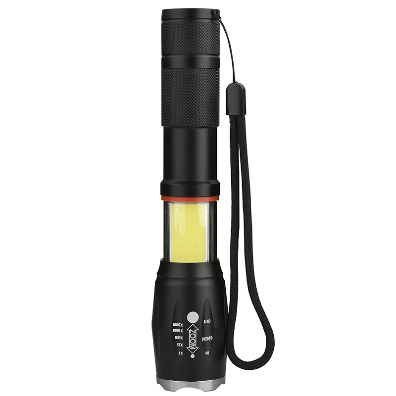 Litwod Z201005A Multifunction Led flashlight 8000 Lumens CREE XML T6 torch hidden COB design flashlight tail super magnet design
