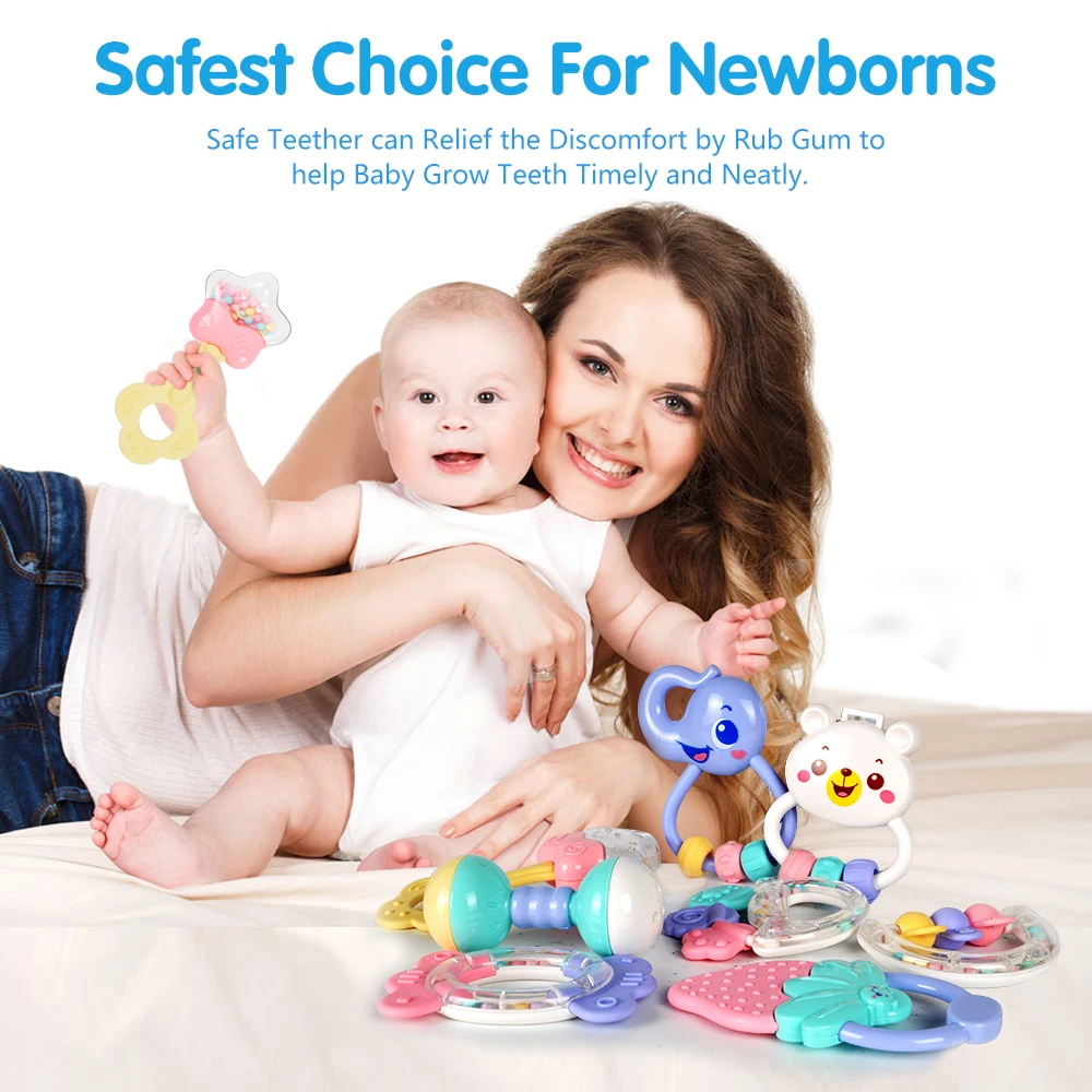 Tumama Baby Rattles Toys Teether Music Hand Shake Bed Bell Ring Newborns ABS Animal Rattles Educational Baby Toys 0-12 Months Tumama Baby Rattles Toys Teether Music Hand Shake Bed Bell Ring Newborns ABS Animal Rattles Educational Baby Toys 0-12 Months