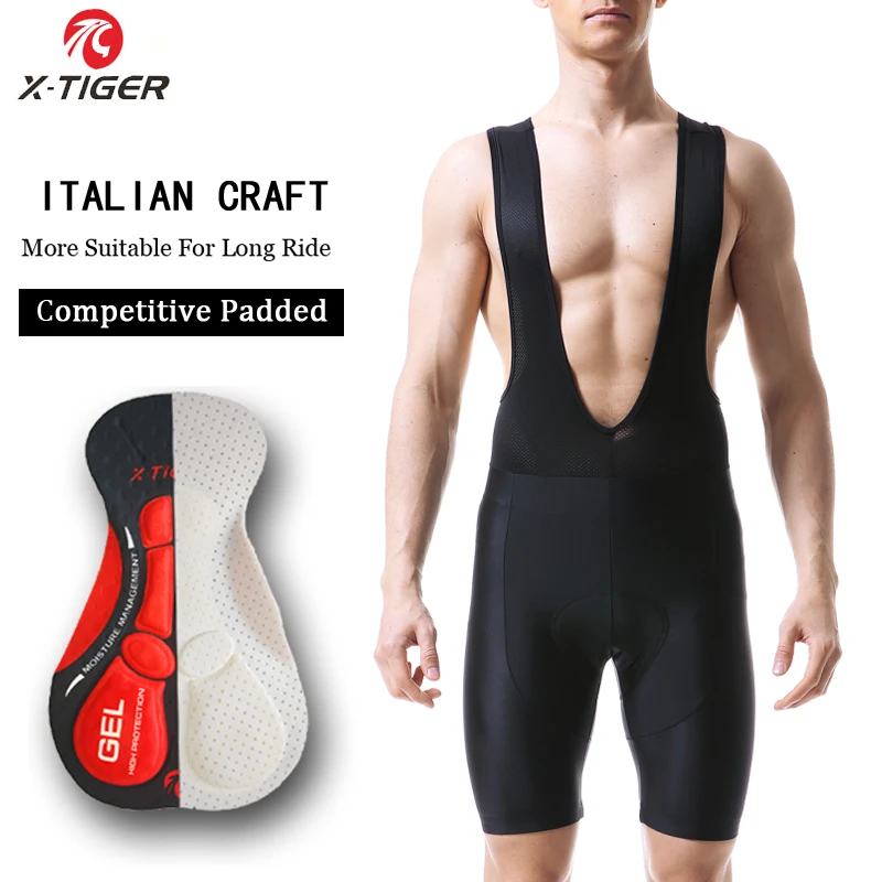 

X-Tiger MTB Bike Shorts Cycling Bib Shorts Downhill With 5D Anti Slip Gel Padded Road Bicycle Shorts Anti-sweat Culotes Ciclismo