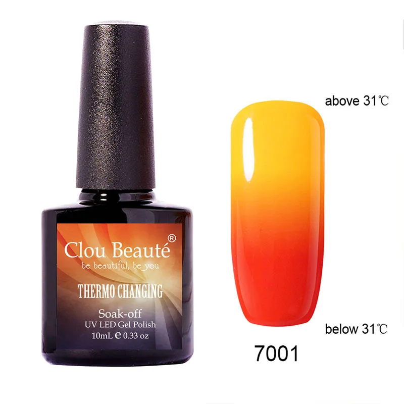 Clou Beaute термо-сменный Гель-лак для ногтей отмачиваемый УФ-Гель-лак для ногтей горячая Распродажа Гель-лак для температуры лак стойкий лак - Цвет: 7001