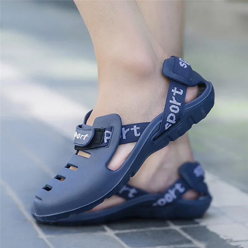 Г., летние мужские Модные Повседневные тапочки уличные пляжные шлепанцы удобные сандалии terlik Mans обувь 40JA29