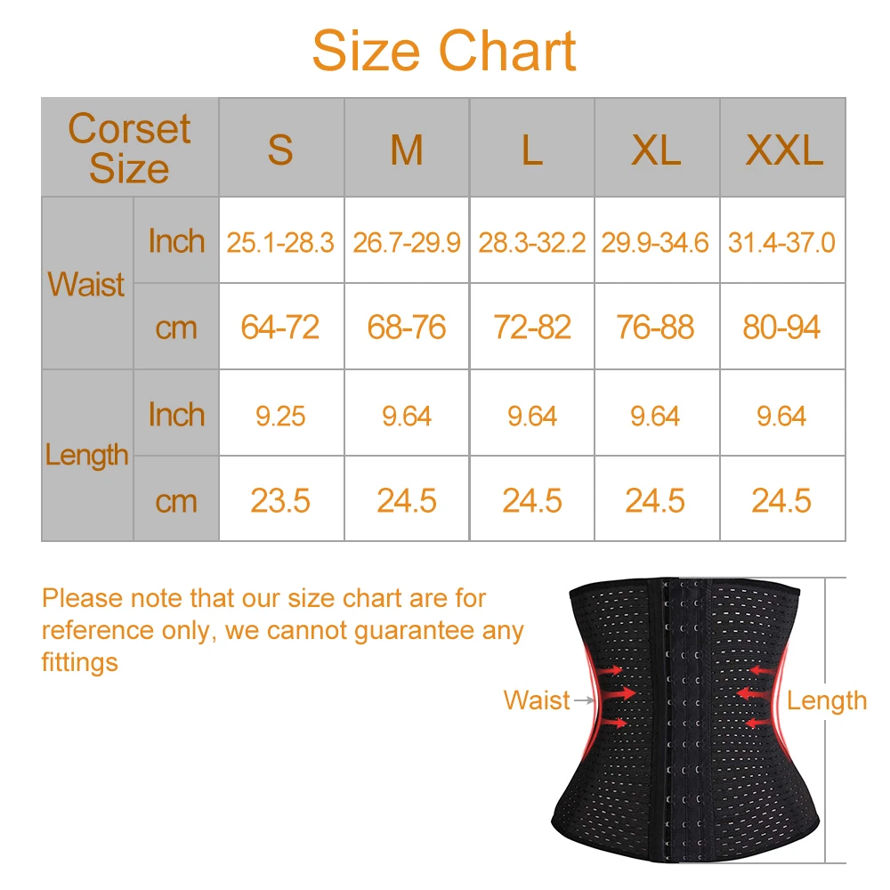 Waist Trainer Corset Steel Boned Body Shaper Tummy Fat Burner Slimming Belt Modeling Strap Black Beige