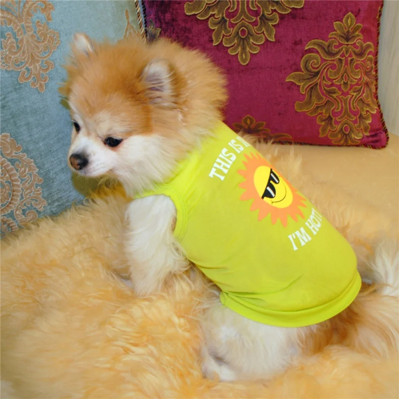 Pet Dog Spring Summer Polyester Safety Clothes For Dogs 2 Colors