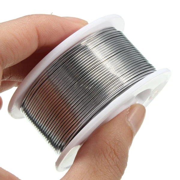 

1PC Solder Wire Tin 0.8mm/1.0mm/1.2mm 60/40 Tin Lead Roll Clean Rosin Welding Core Soldering Wire Flux Reel Tube