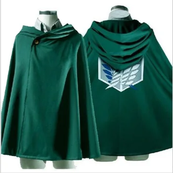 

Anime Attack on Titan Cosplay Cloak Shingeki no Kyojin The Scouting Legion Eren Jaeger Dust Coat Cape mascot Costumes