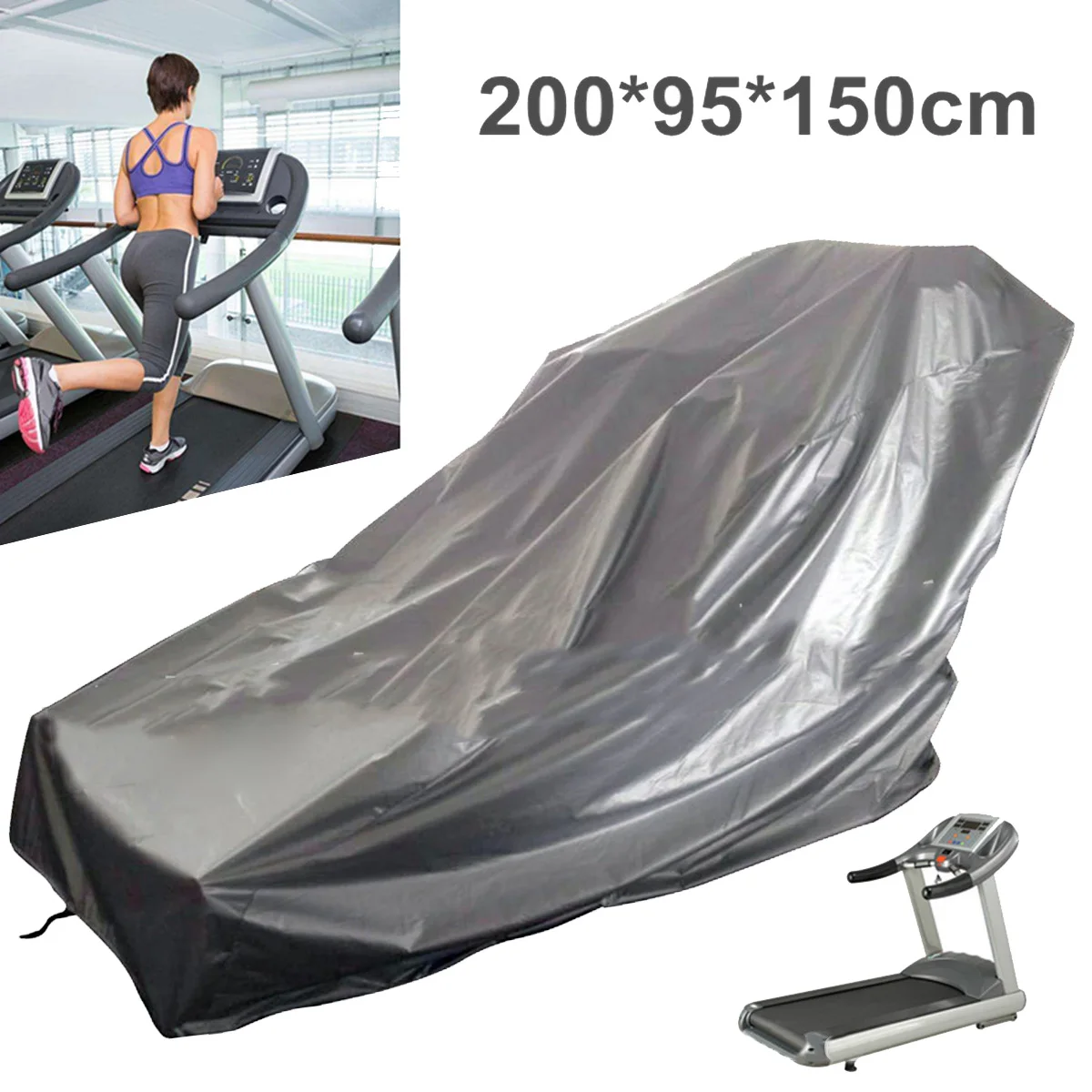 

Mini Treadmill Cover Waterproof Running Machine Shelter Protection 200*95*150cm