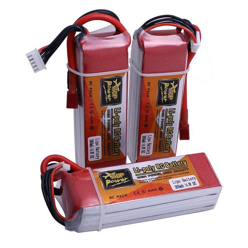 

1 Pcs High Quality ZOP Power 14.8V 2800mAh 4S 30C Lipo Battery T/XT60 Plug High Power