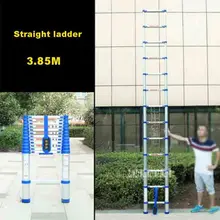 Новое поступление 3,85 М 13-стремянка JJS511 утолщаются алюминиевого сплава односторонняя Прямая Лестница Портативный бытовой раздвижная лестница