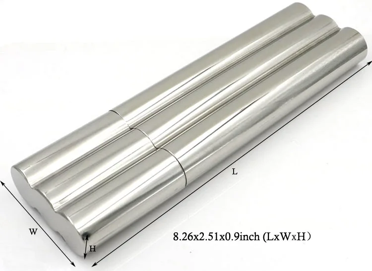 Size of Hip flask with cigar tube