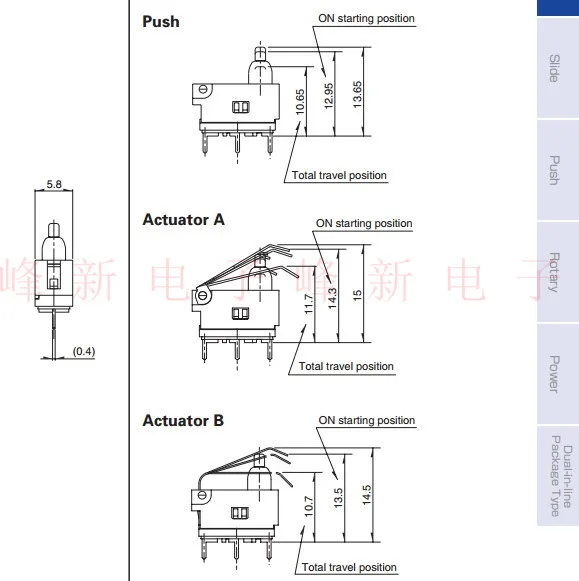 SPVQ130200 3pin with-handle micro switch dust-proof detection switch travel limiting switch 4
