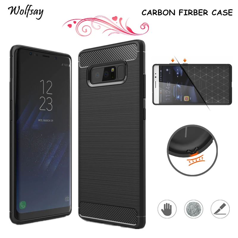 Чехол Wolfsay для Samsung Galaxy Note 8 резиновые силиконовые чехлы телефонов чехол &lt |