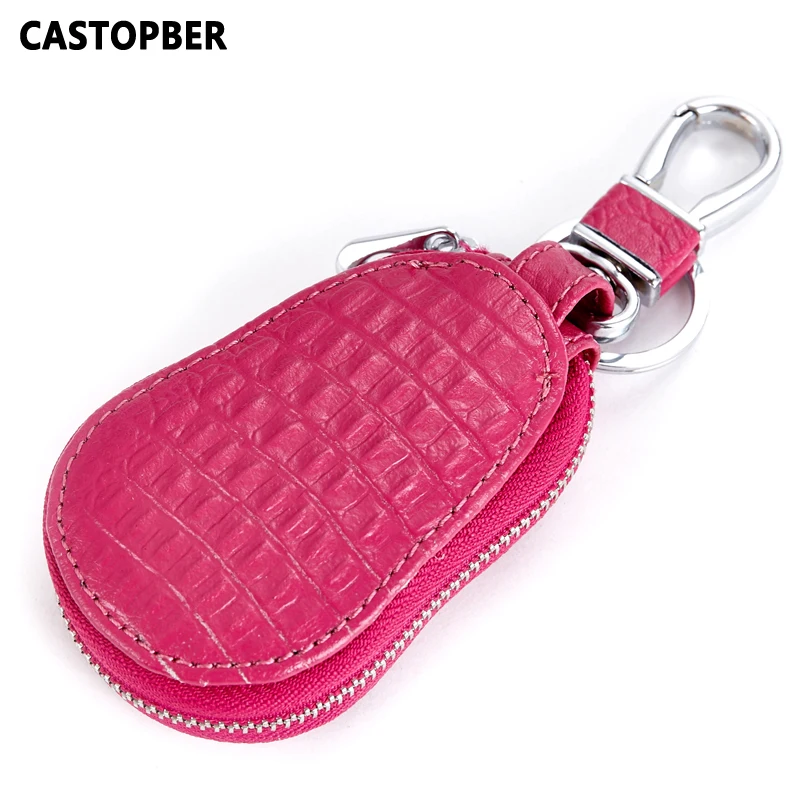 Fashion Designer Crocodile Cowhide Genuine Leather Key Cover Key