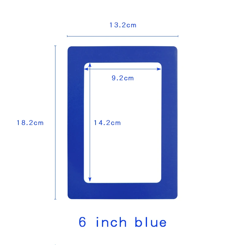 YIBAI 6/7/10 дюймов магнитная фоторамка Применение для холодильника и железа ворсом на внутренней поверхности показать картинку из ПВХ - Цвет: Blue 6 inch