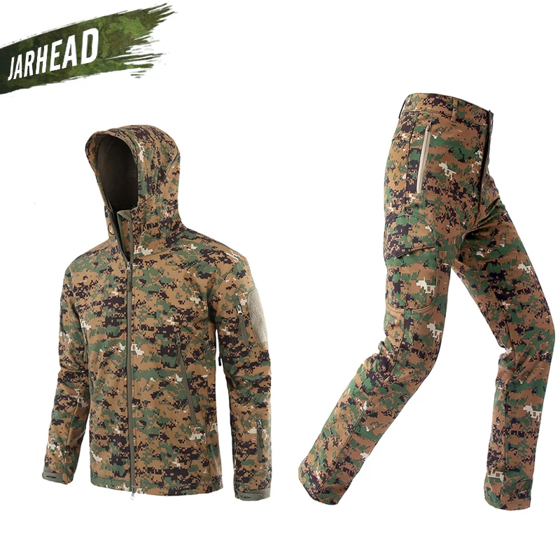 US $86.24 US Army Military Uniform Men Shark Skin Soft Shell Jacket Genuine Windproof Hiking Hunting Tactical TAD 40 Jacket Pants Suits