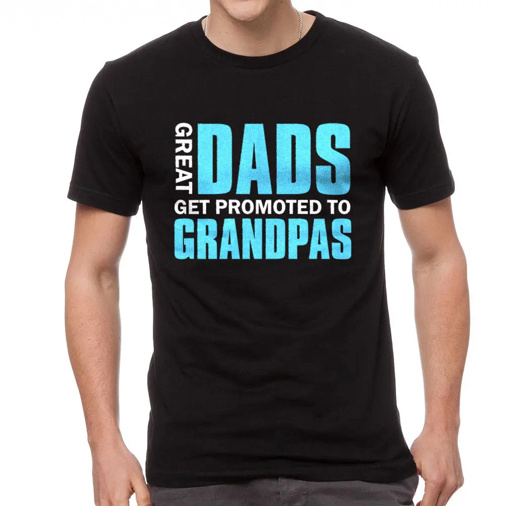 Забавные отличные папы получить продвижение в Grandpas Цитата Мужская черная