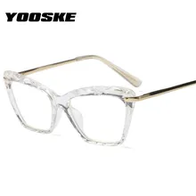 YOOSKE прозрачные очки для глаз кошки рамка Ретро прозрачные оправы для очков близорукость нерд объектив
