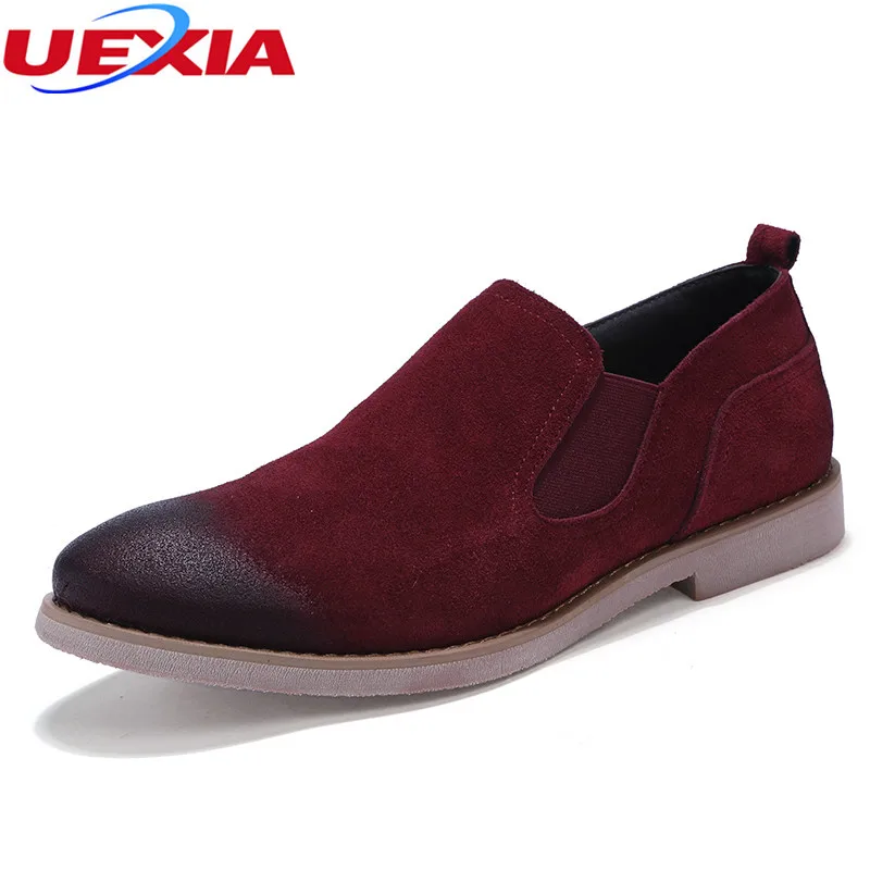UEXIA Flock Leather font b Shoes b font Casual Oxford Fashion Business Office Dress Men font