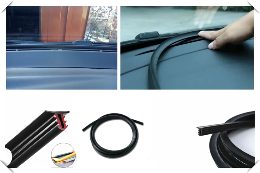 Car shape rubber instrument panel seal strip soundproof and dustproof for Lexus LF-Gh SC IS250C HS SC430 LS600h
