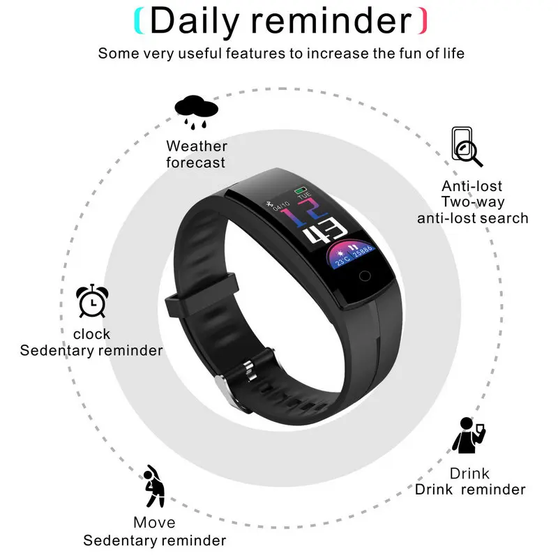 Hold Mi QS100 Smart bracelet Smart watch Blood pressure/Heart rate Monitor fitness Tracker bracelet Android IOS smart wristband