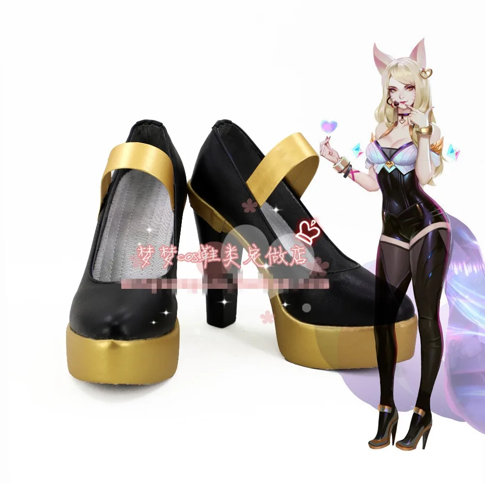 Игра LOL K/DA Ahri косплей обувь Хэллоуин сапоги все размеры | Тематическая одежда и