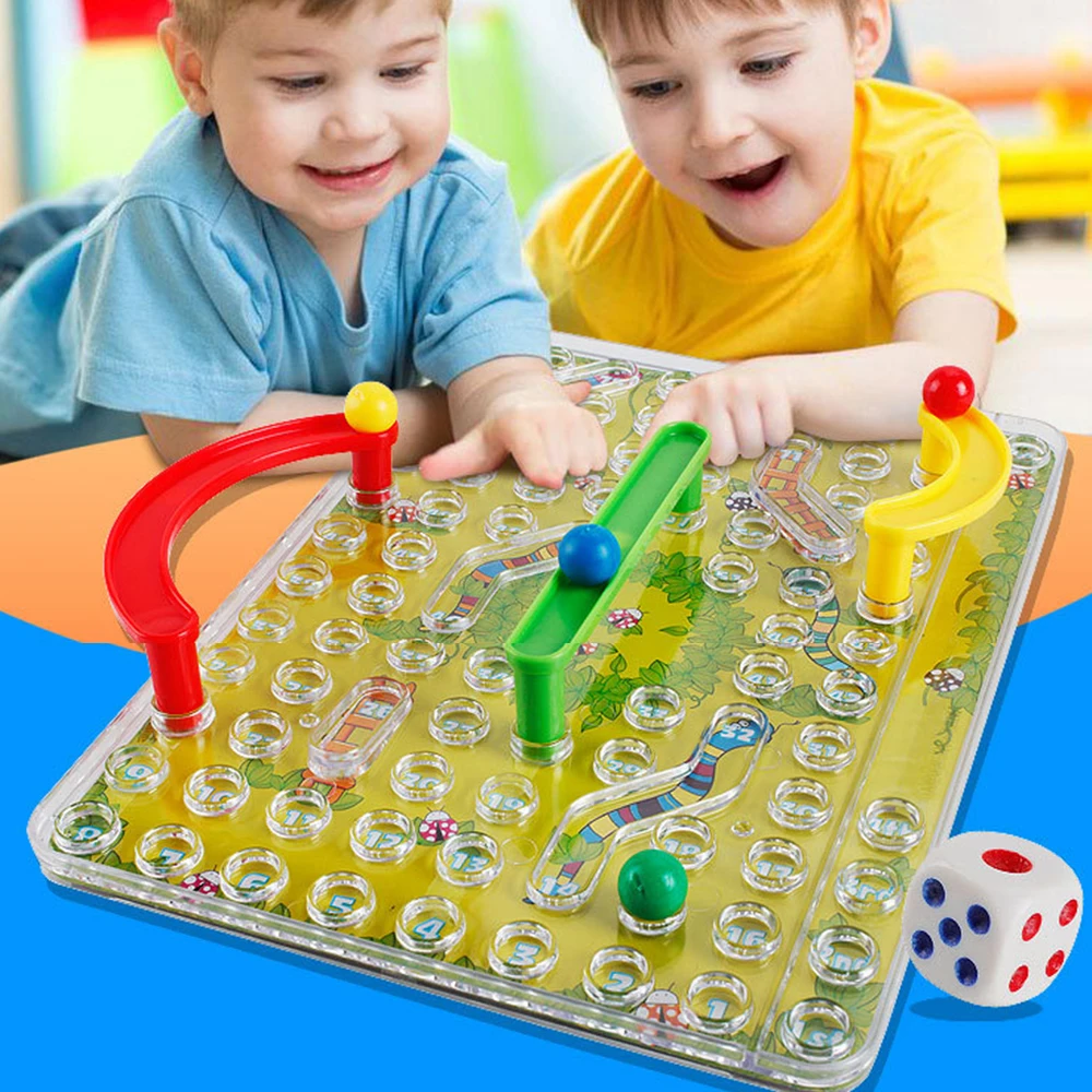 Детские развивающие игрушки игра змея и лестница Настольный лабиринт игра родитель-ребенок интерактивные, образовательные игрушки для