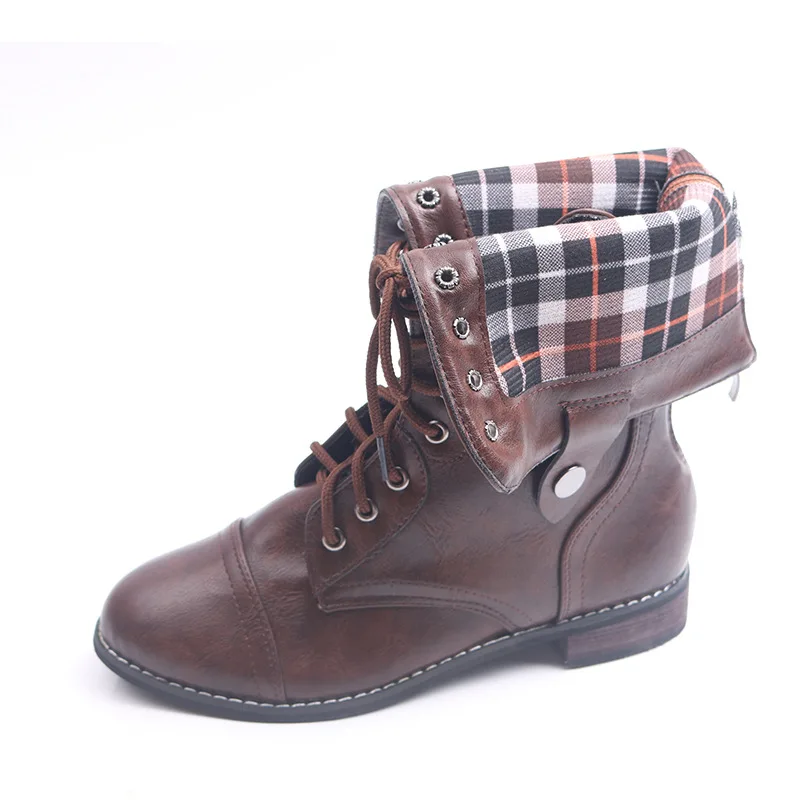 Autumn-winter-faux-leather-shoes-women-lace-up-retro-riding-mid-calf-boots-ladies-low-heels(4)