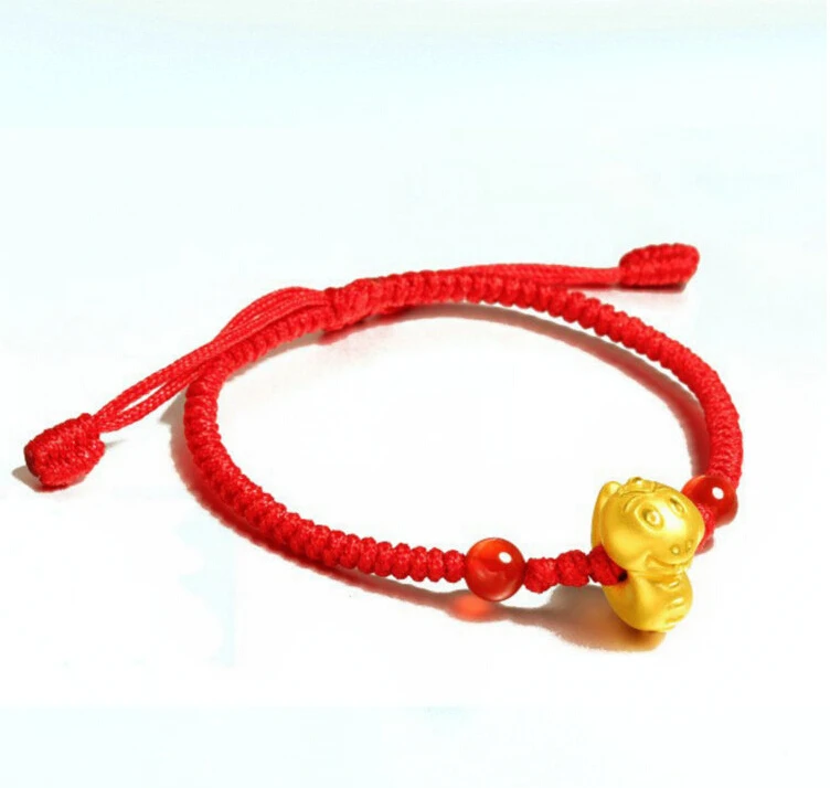 August 24K Yellow gold 12 Chinese Zodiac Braceletin Chain & Link