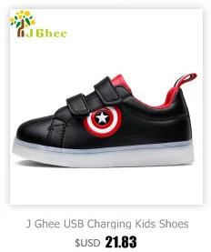 J Ghee 2017 New Kids Glowing Shoes For Girls Boys Luminous Shoes LED Light Up Sneakers tenis led infantil Soft Fashion 13.5-18CM