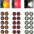 30 Pcs Rosso + Giallo + Bianco 12 V 3/4 “Round LED Camion Rimorchio Pick-Up Indicatore Laterale di Direzione Indicatori Luce lampada