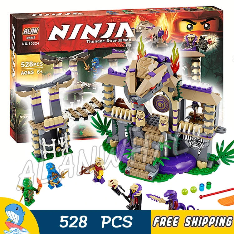 

528pcs Ninja Enter The Serpent Anacondrai Temple Detachable prison 10324 Model Building Blocks Toys Bricks Compatible With lego