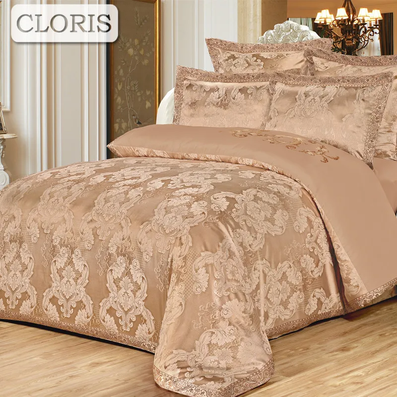  CLORIS Russian Family 7 Piece Bedding Kit Home Textile Flowers Sheet Pillowcases Cotton Bed Line Co