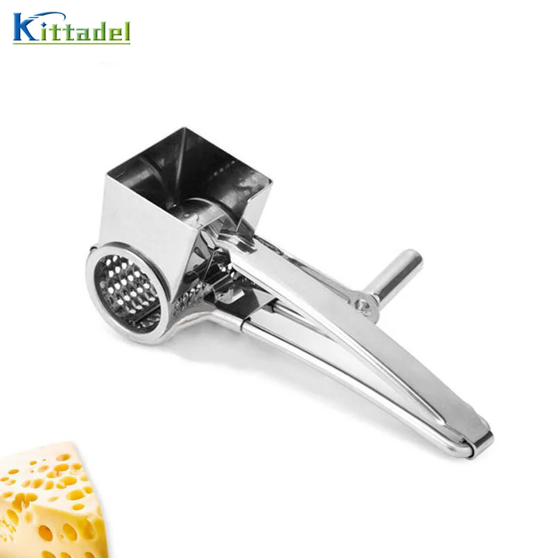 1PC Food Grade Stainless Steel Rotary Cheese Grater Portable Garlic