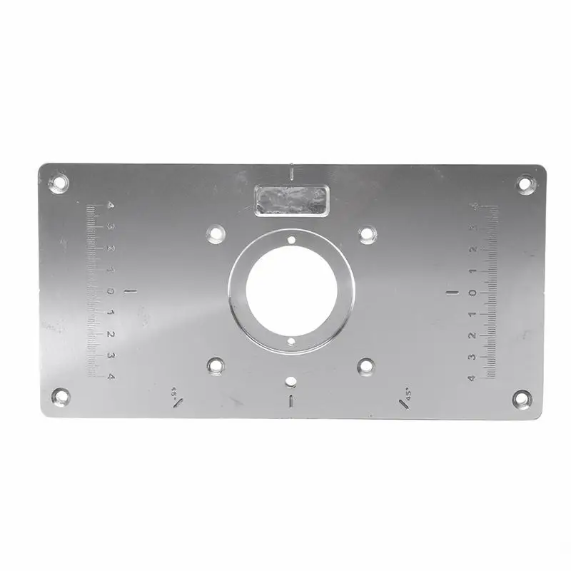 

235*120*8mm Woodworking Multifunctional Aluminum Alloy Table Insert Plate Plastic Router Insert Ring